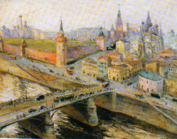 Москва. Вид на Кремль со стороны Москворецкого моста. 1936